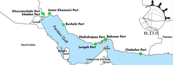 Iran shipping in Persian Gulf and Oman Sea